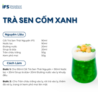 Công Thức Trà Sen Cốm Xanh
