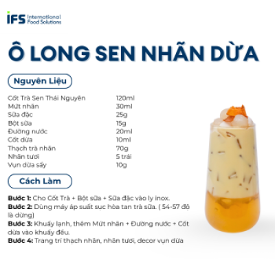Công Thức Ô Long Sen Nhãn Dừa