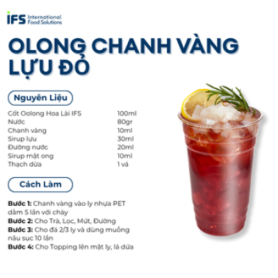 Công Thức Ô Long Chanh Vàng Lựu Đỏ