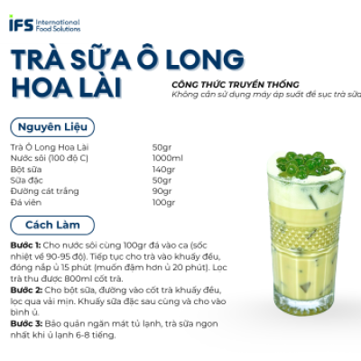 Công Thức Trà Sữa Ô Long Hoa Lài