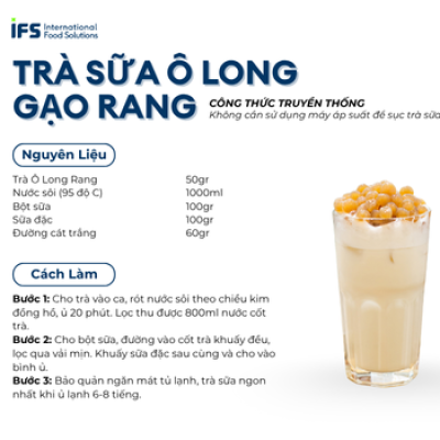 Công Thức Trà Sữa Ô Long Gạo Rang