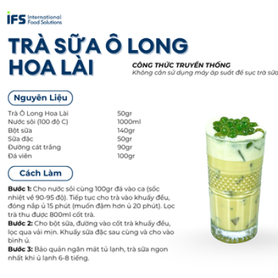 Công Thức Trà Sữa Ô Long Hoa Lài