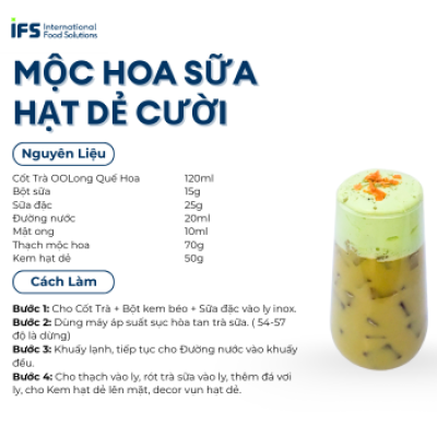 Công Thức Ô Long Mộc Hoa Sữa Hạt Dẻ Cười